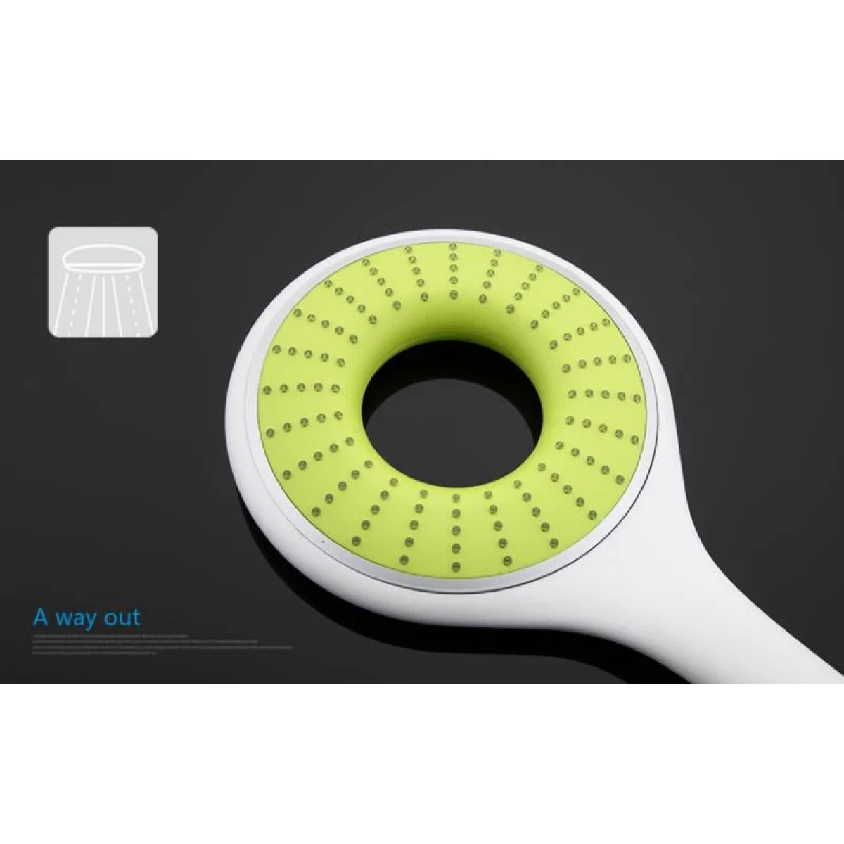 Душевая лейка Gappo G09 118 мм, 1 режим, белый