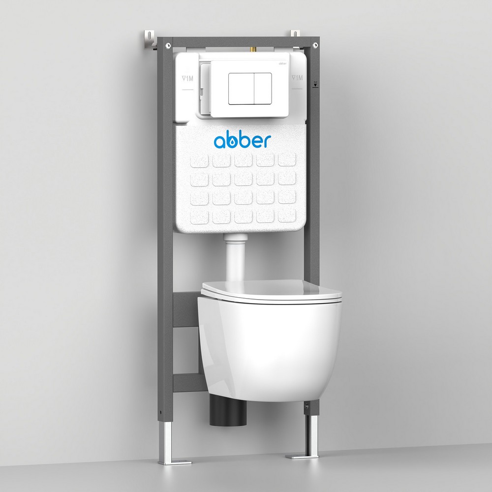 Унитаз Abber Bequem AC1102MW белый матовый, безободковый