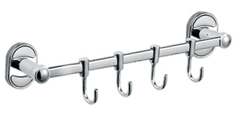 Планка с крючками Hansen 31014-4, 4 крючка, хром