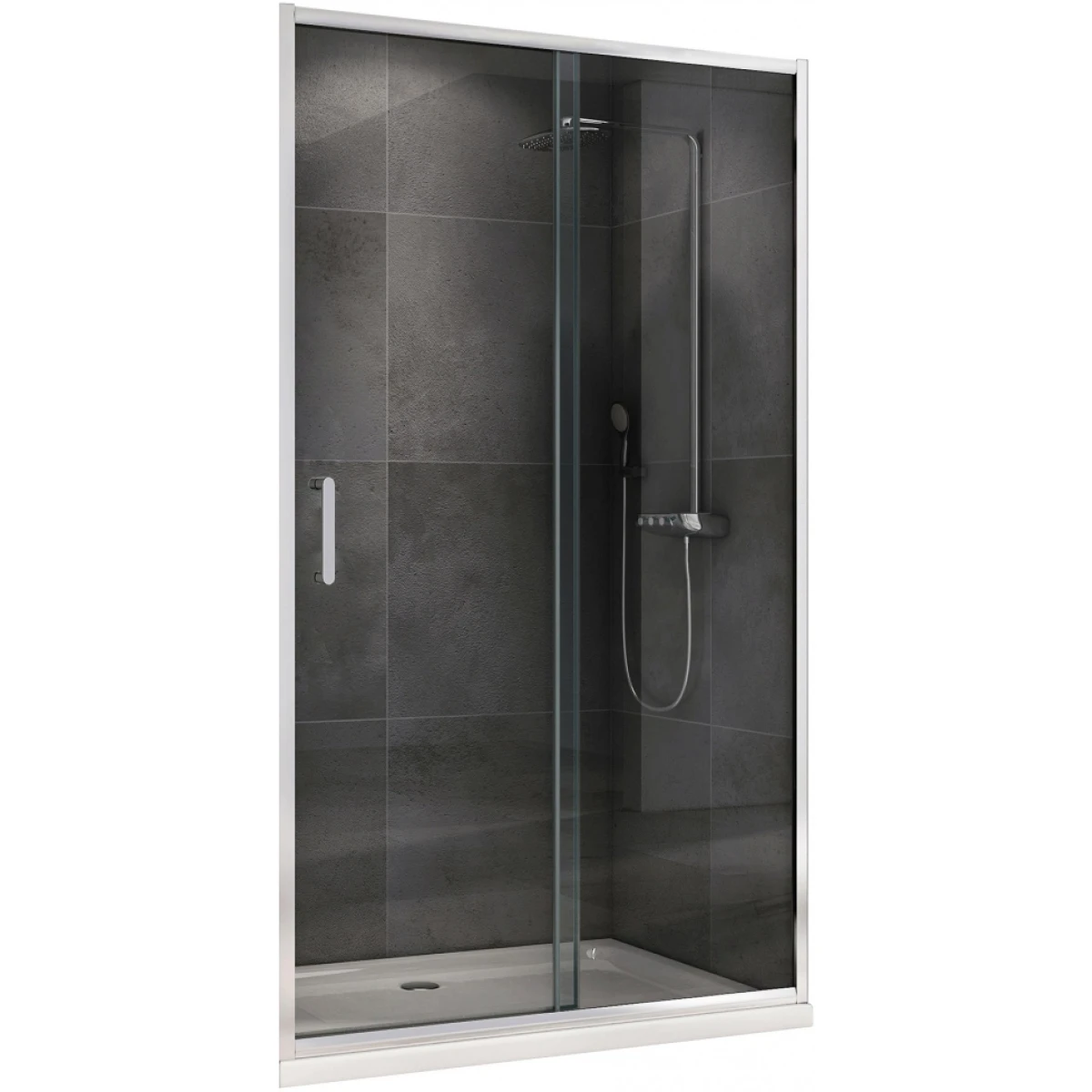 Душевая дверь Abber Schwarzer Diamant AG301005 прозрачное 100 см