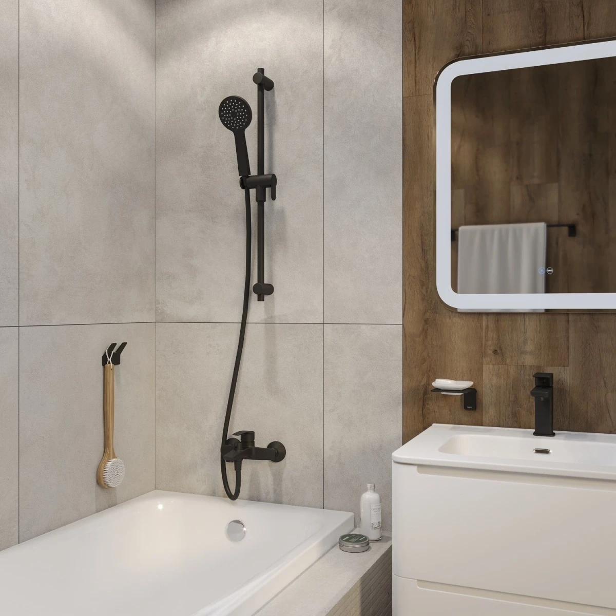 Душевой шланг Iddis Optima Home OPH15BLi19 150 см, черный матовый