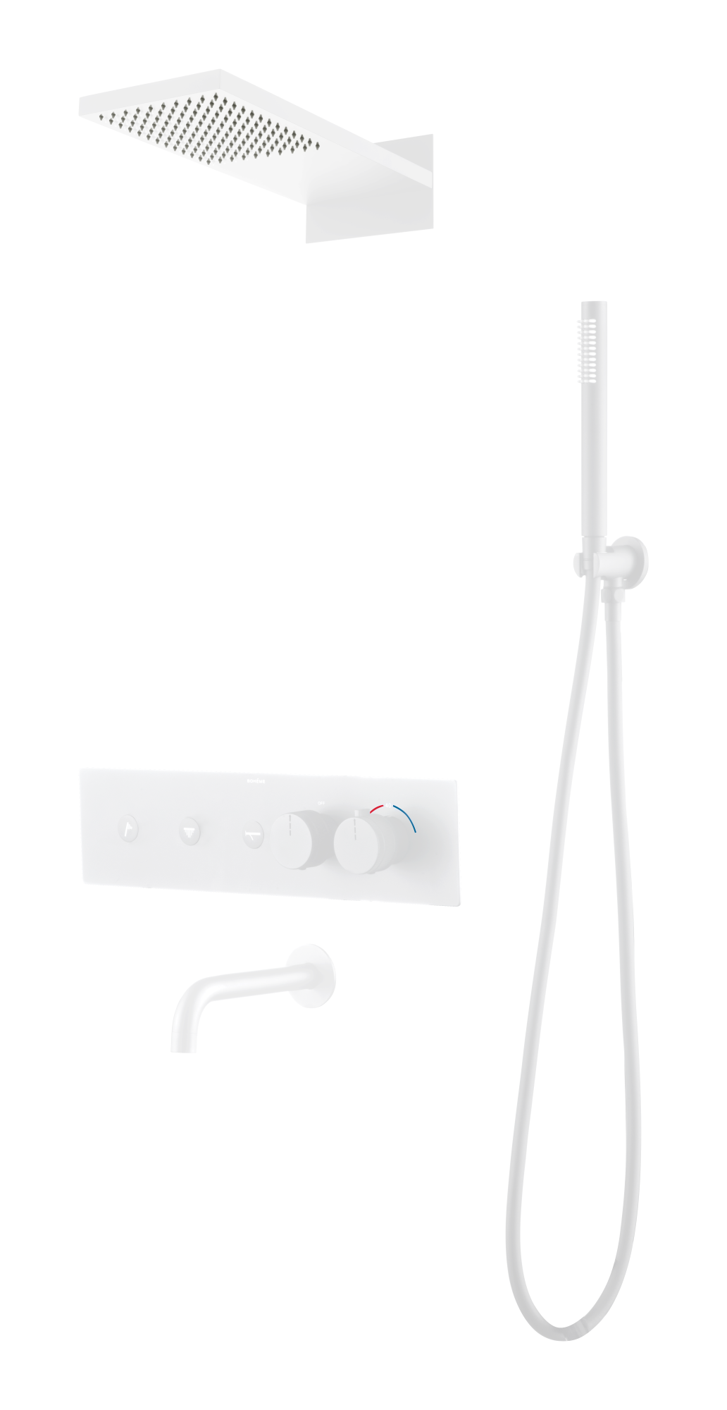 Душевой комплект Boheme Fusion 131-2-MW, белый
