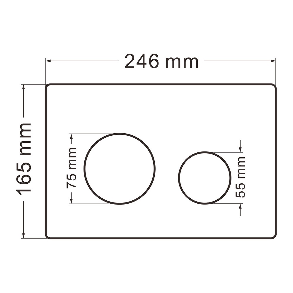 Комплект 3 в 1: Инсталляция Abber AC0105 + Унитаз Rechteck AC1201MB черный матовый + Кнопка смыва AC0121 хром