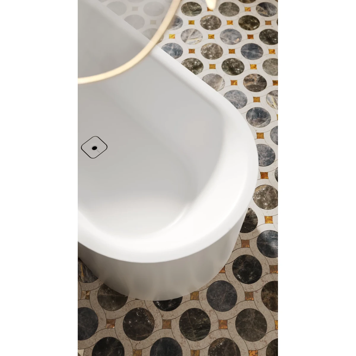Ванна из искусственного камня Salini S-Stone Perla 1049201M 170x80 см, отдельностоящая, белый матовый