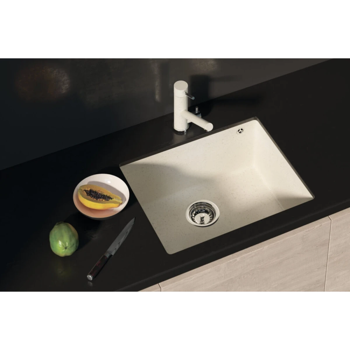 Кухонная мойка Omoikiri Bosen 54-U 4993161 54x44 см, черный