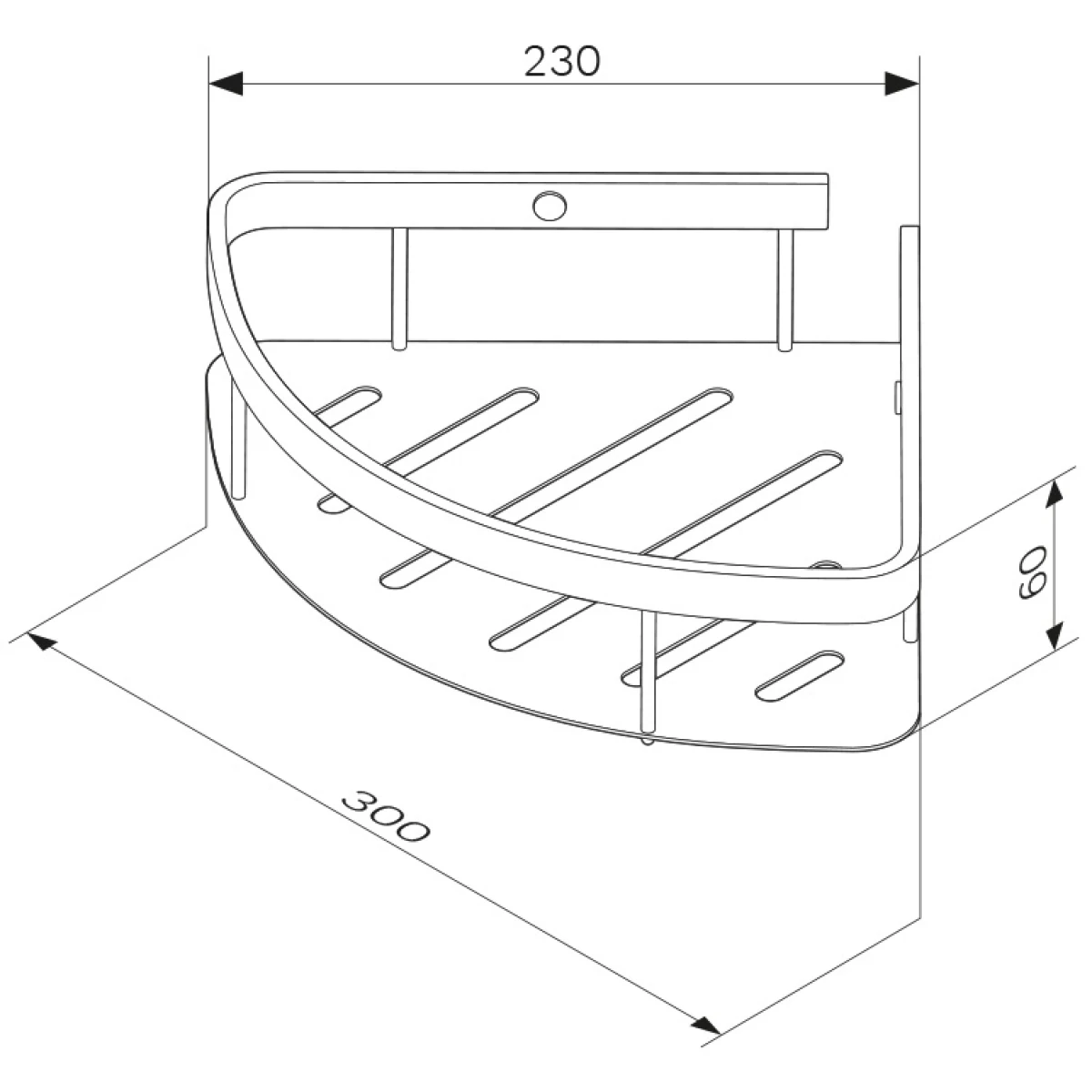 Полка угловая AM.PM Sense L A7454100