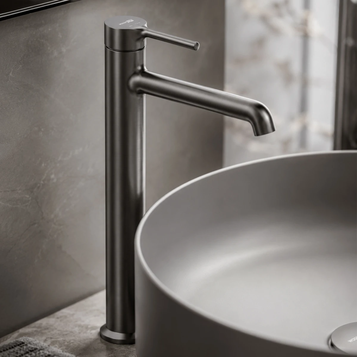 Смеситель для раковины-чаши WasserKRAFT Rhein 9903HGR, оружейная сталь