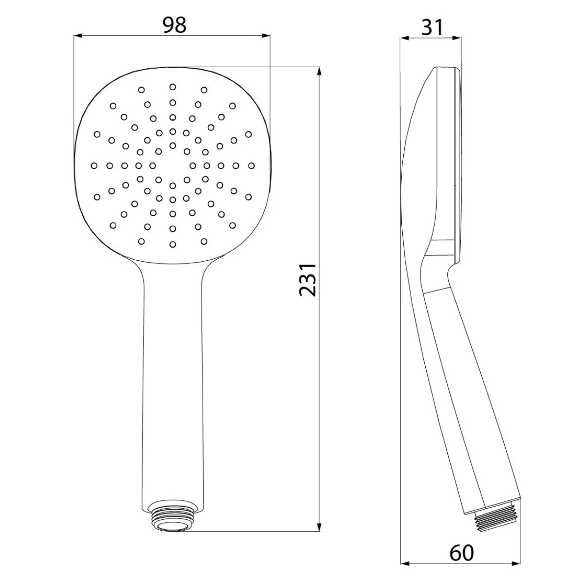 Душевая лейка Iddis Optima Home OPH1F98i18 98 мм