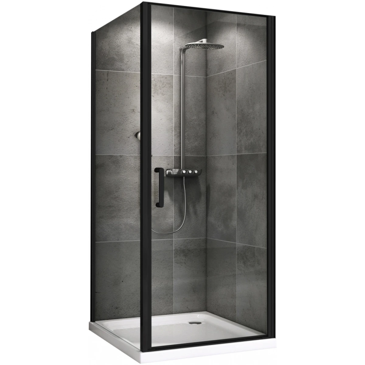 Душевой уголок Abber Sonnenstrand AG04090B-S80B прозрачное 90x80 см