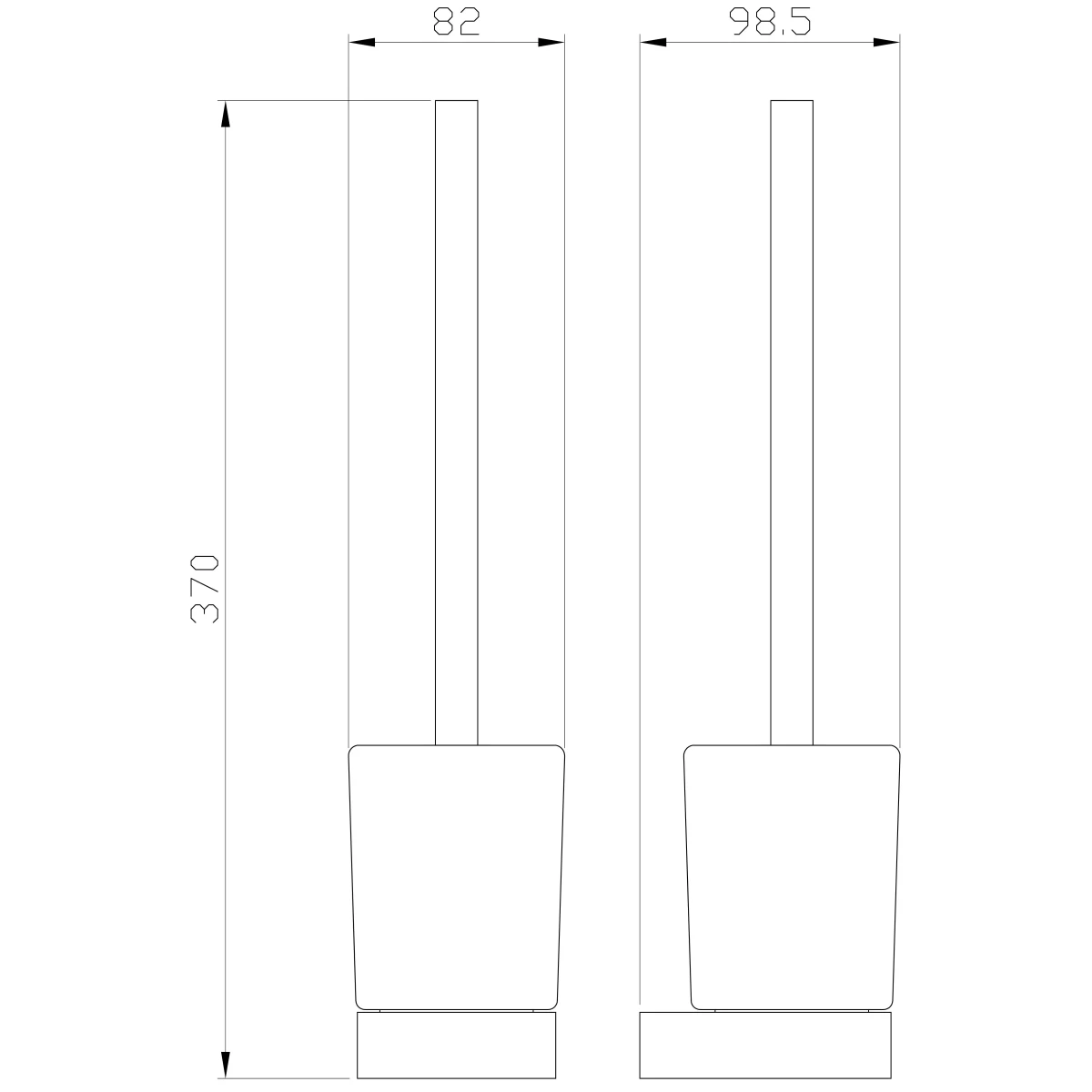 Ёршик Wonzon & Woghand Lotte WW-8329-BG настенный, золотой матовый