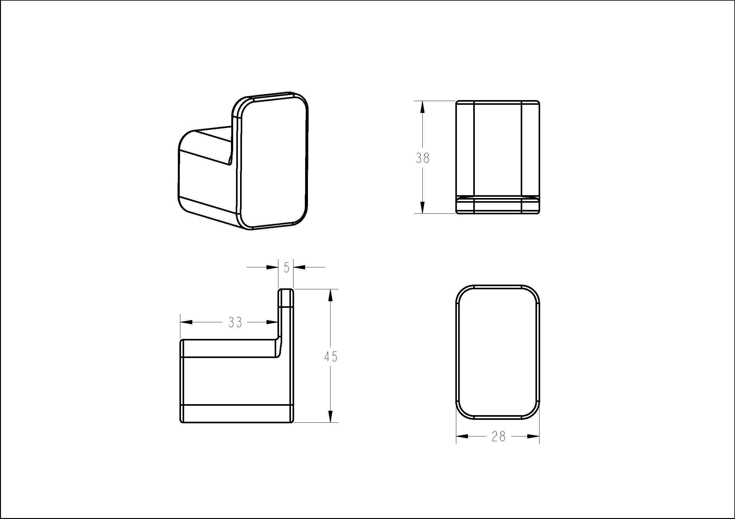Крючок Boheme Qubic 10726-NB, никель