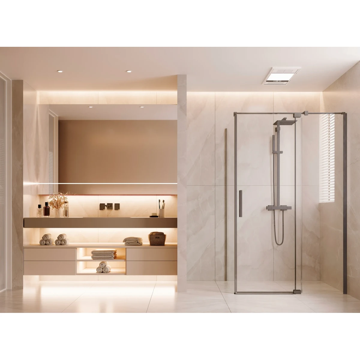 Душевой уголок Vincea Extenza VSR-4EX901090CLGM 100,8x90 см 87,8-100,8x90 см, профиль вороненая сталь, стекло прозрачное
