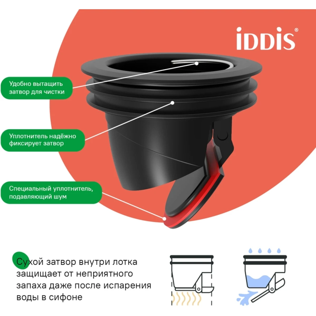 Душевой трап (лоток) Iddis Perfex 975B6SB20DZ 60 см, с решеткой, перфорированный, матовый хром