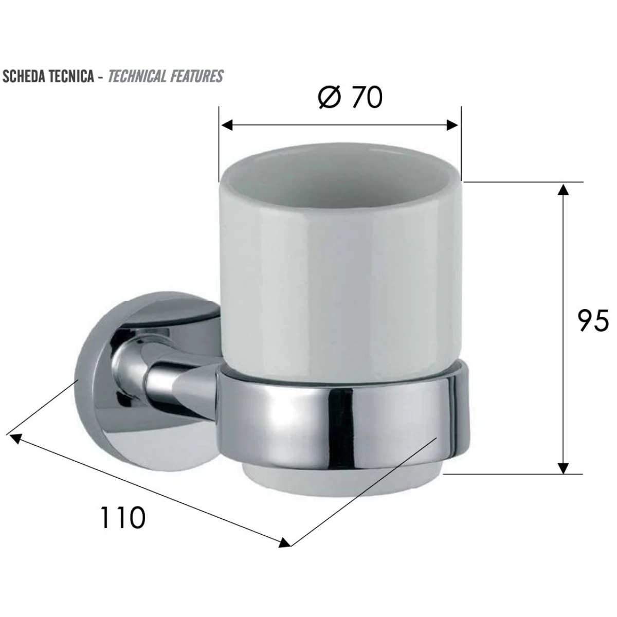 Стакан Remer Guest GS15CR