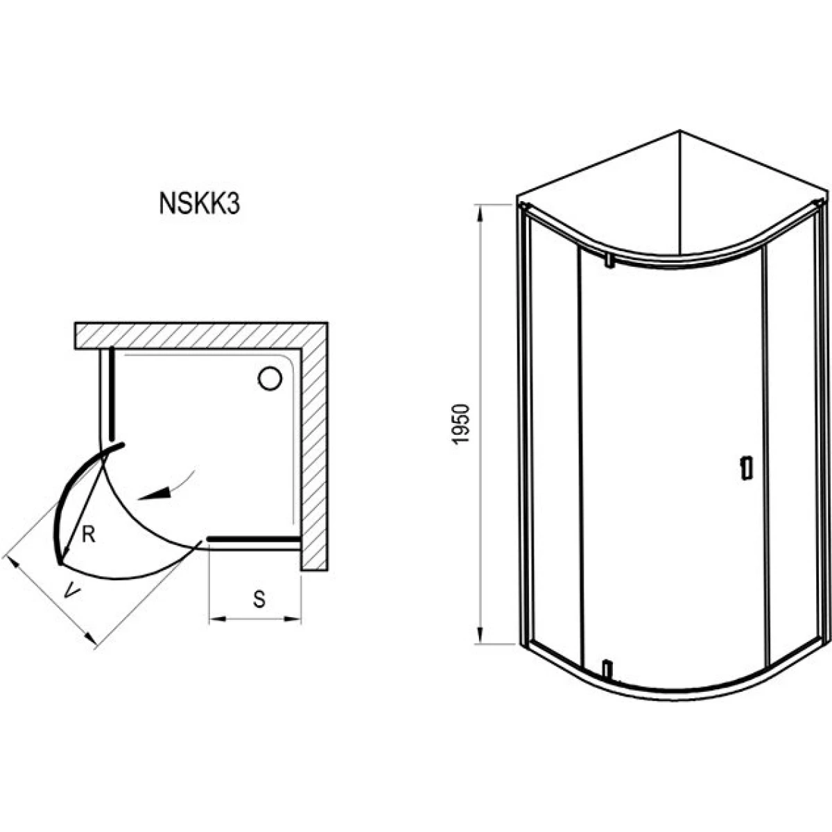 Душевой уголок Ravak Nexty NSKK3 3O677100Z1 прозрачное 89,5x89,5 см