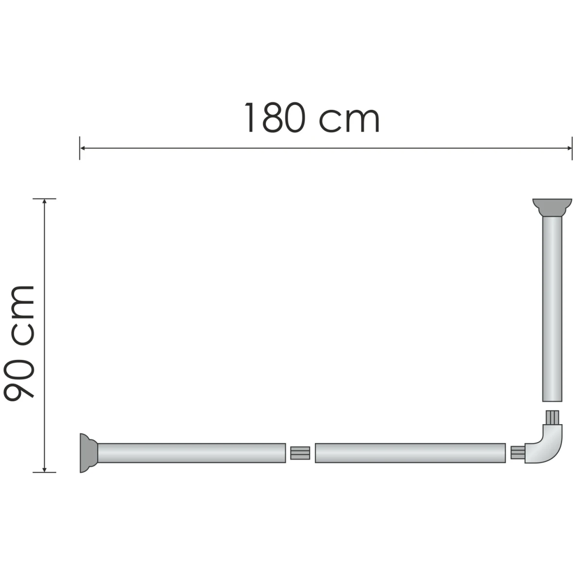 Карниз для ванны WasserKRAFT Dinkel SC-469018 180x90 см