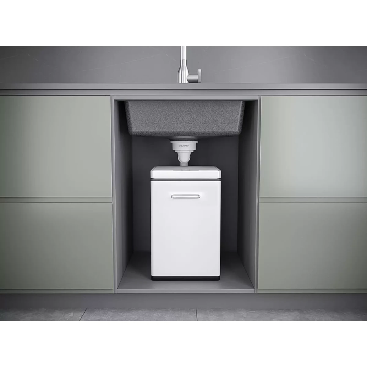 Кухонная мойка Paulmark Stepia PM114651-GRM 46x51 см, серый металлик