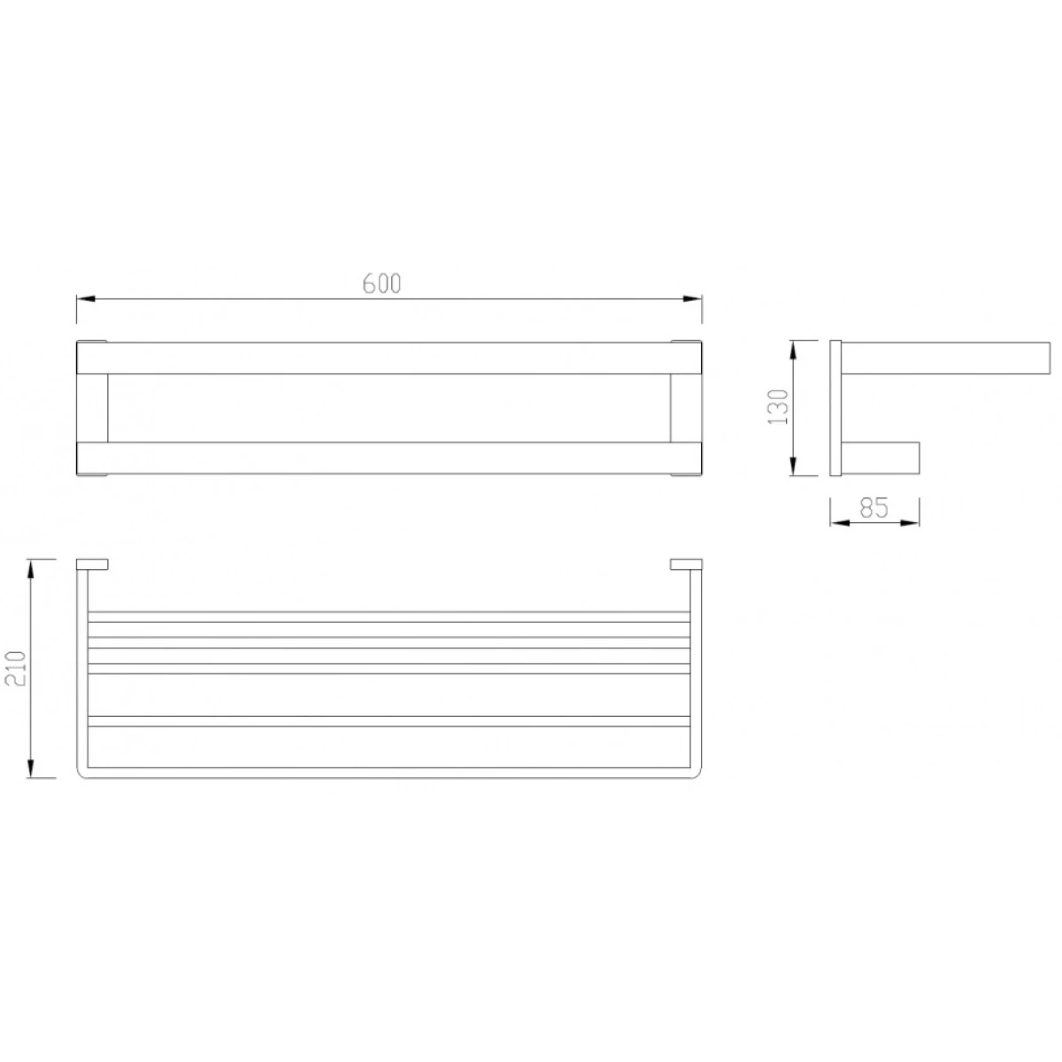 Полка для полотенец Abber Westen AA1758G 60 см