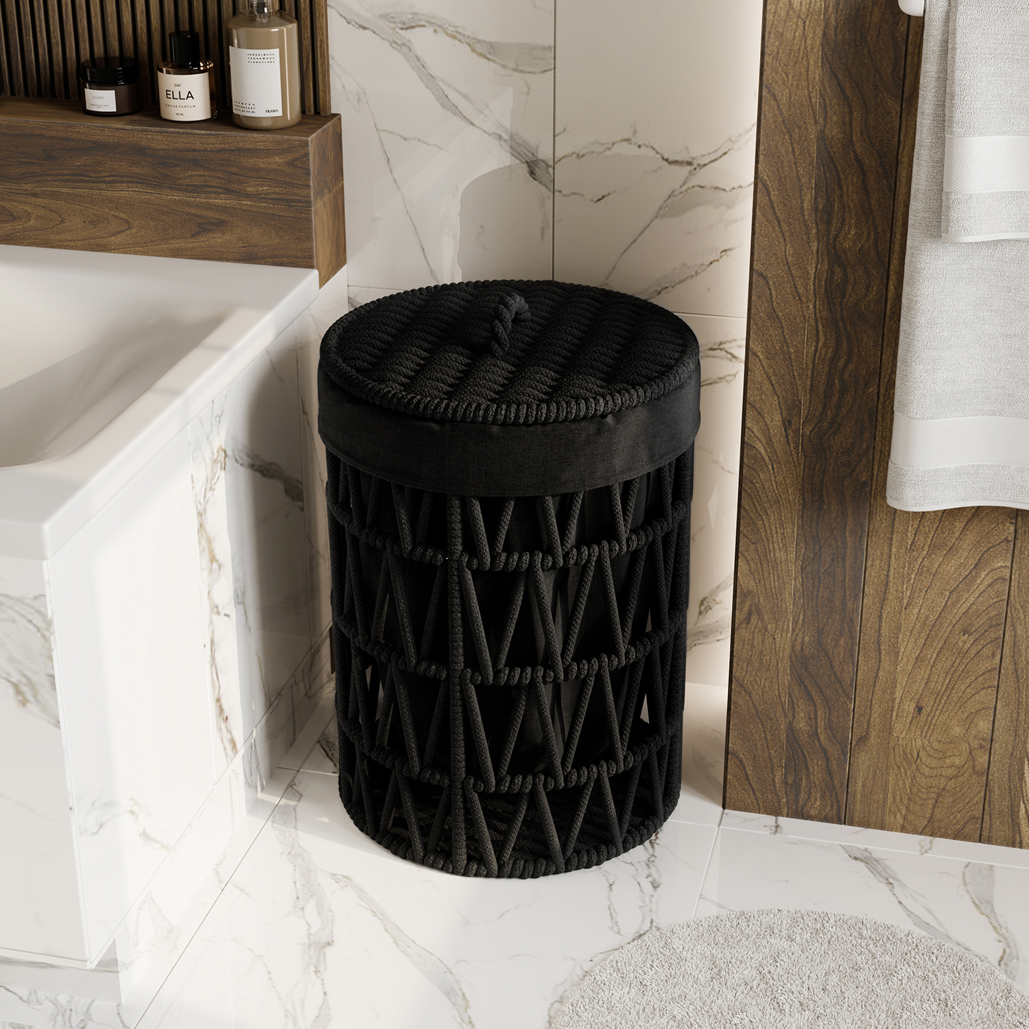 Корзина WasserKRAFT WB-460-L, черный матовый