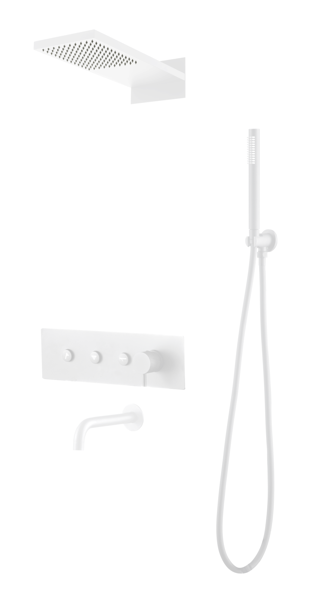 Душевой комплект Boheme Fusion 130-2-MW, белый