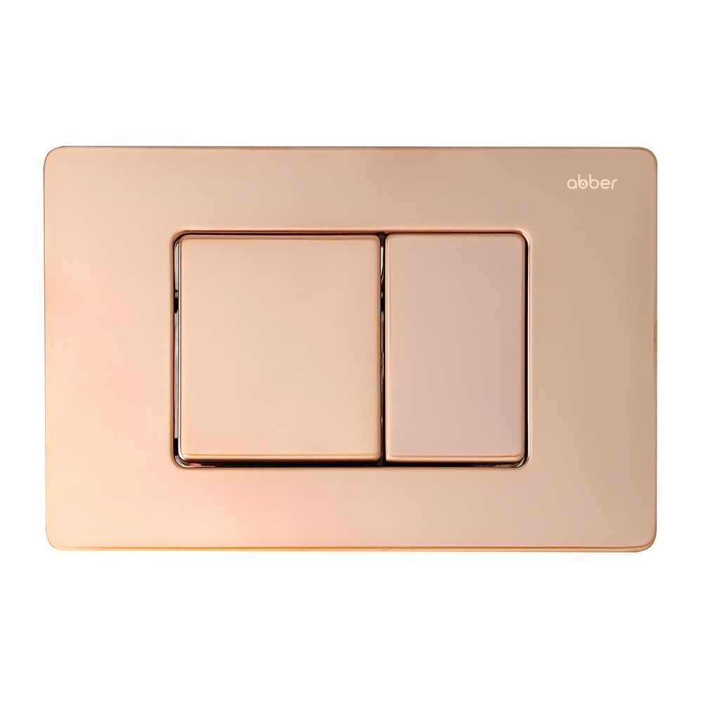 Комплект 3 в 1: Инсталляция Abber AC0105 + Унитаз Rechteck AC1201MB черный матовый + Кнопка смыва AC0120RG розовое золото