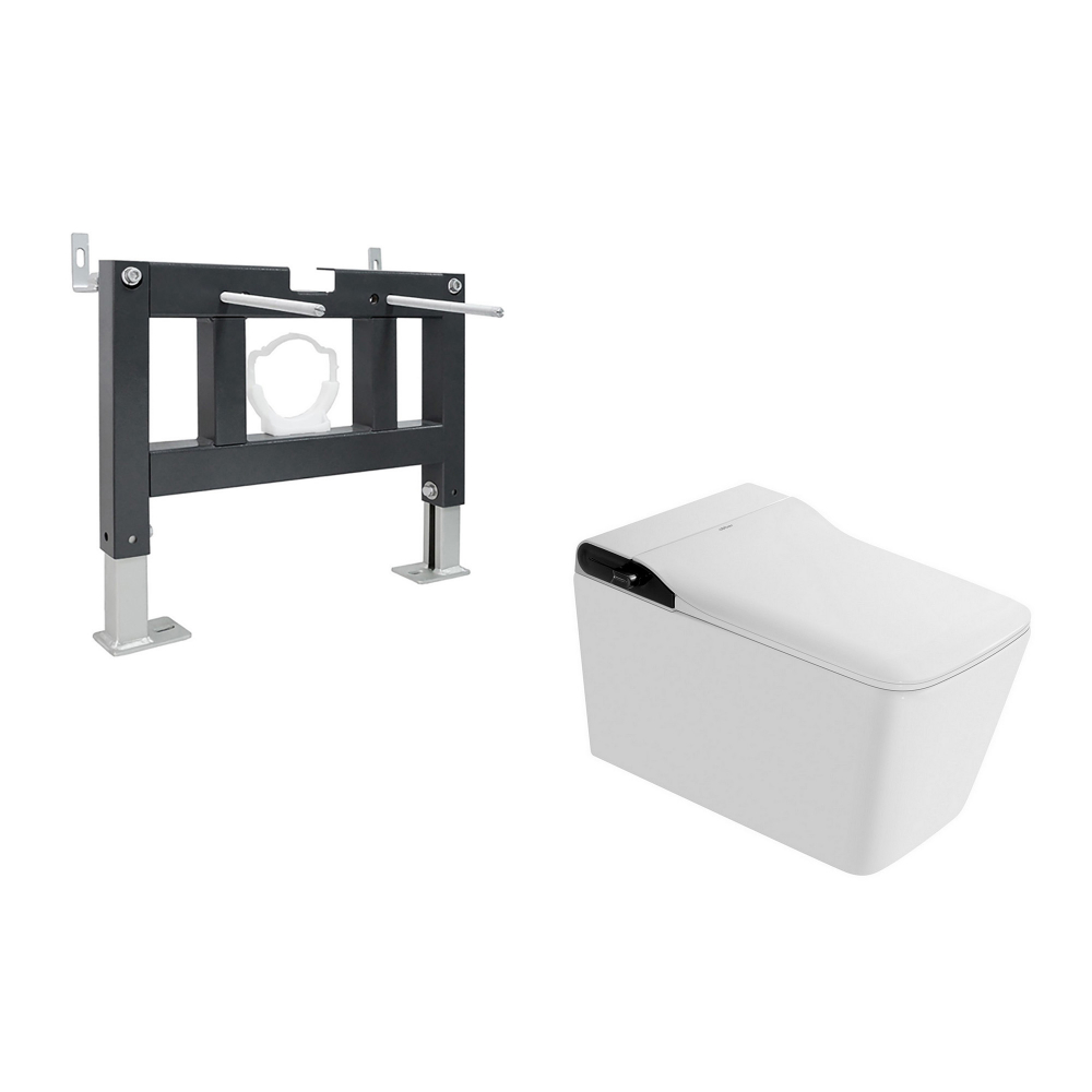 Комплект 2 в 1: Инсталляция Abber AC0101P + Унитаз Rechteck AC1215S белый