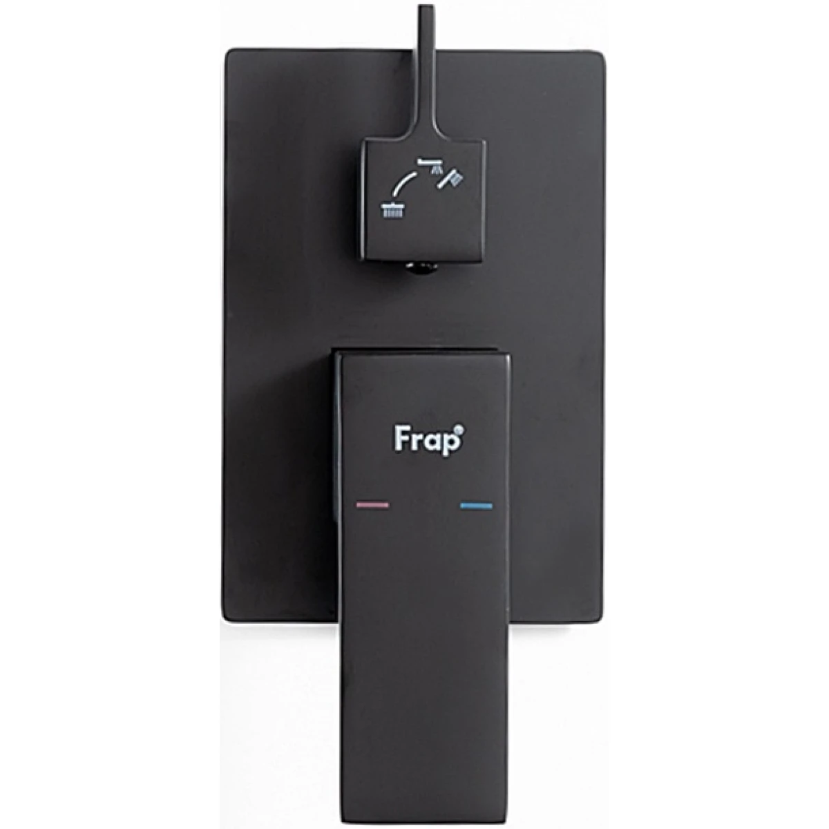 Душевой комплект Frap F7191-6 320x220 мм, со смесителем, черный матовый