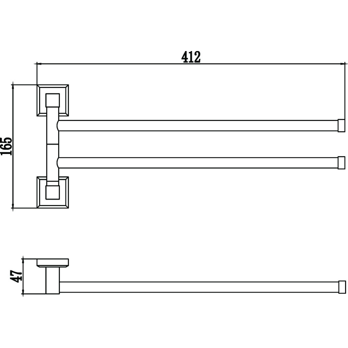 Полотенцедержатель Savol 95 S-009502 41,2 см
