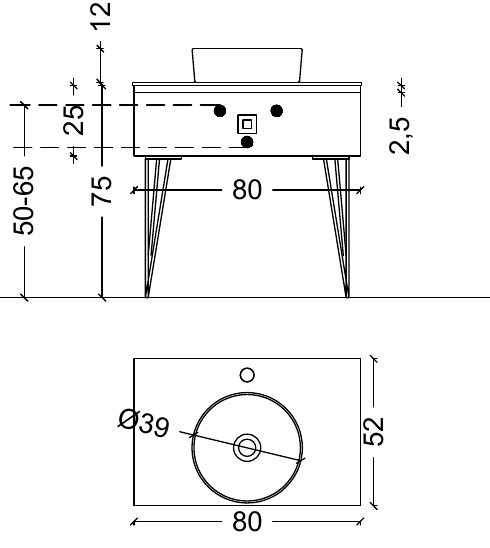 Консоль Armadi Art Lucido 770-080-W, белый