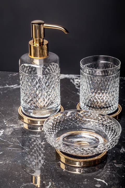 Стакан для ванной Boheme Murano Cristal 10217, хром