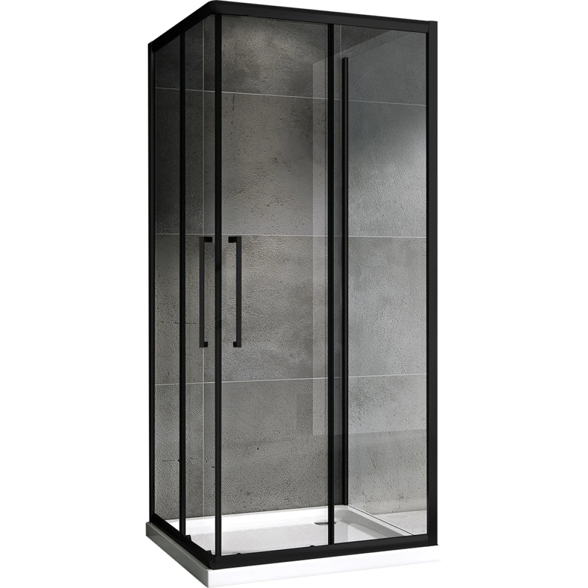 Душевой уголок Abber Schwarzer Diamant AG02100BH-S100B прозрачное 100x100 см