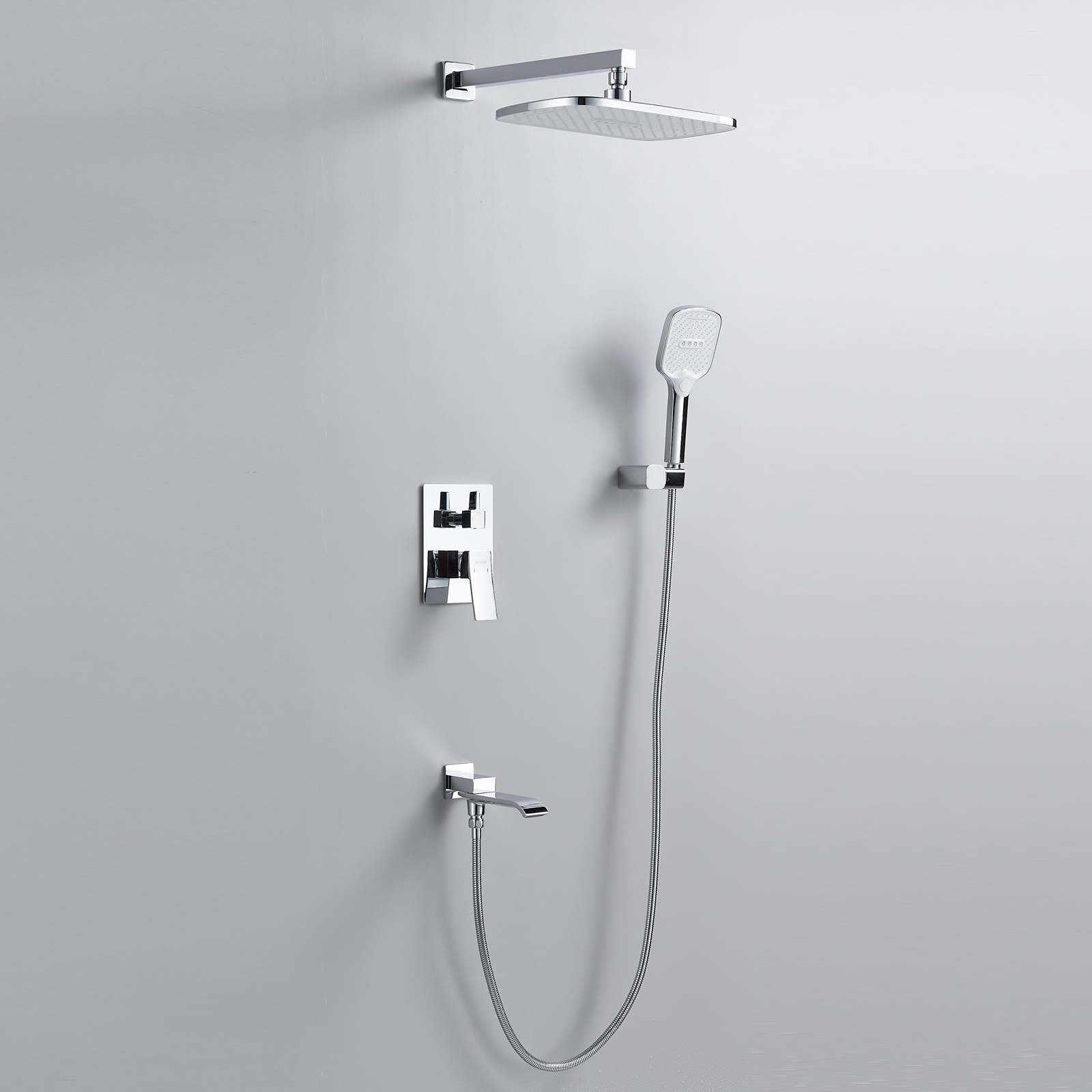Душевой комплект Shevanik S4035 320x210 мм, скрытого монтажа, хром