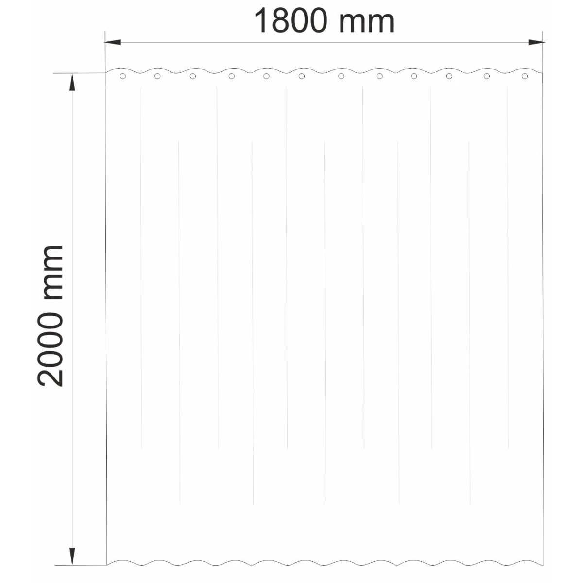 Штора для ванной комнаты WasserKRAFT Rossel SC-57103