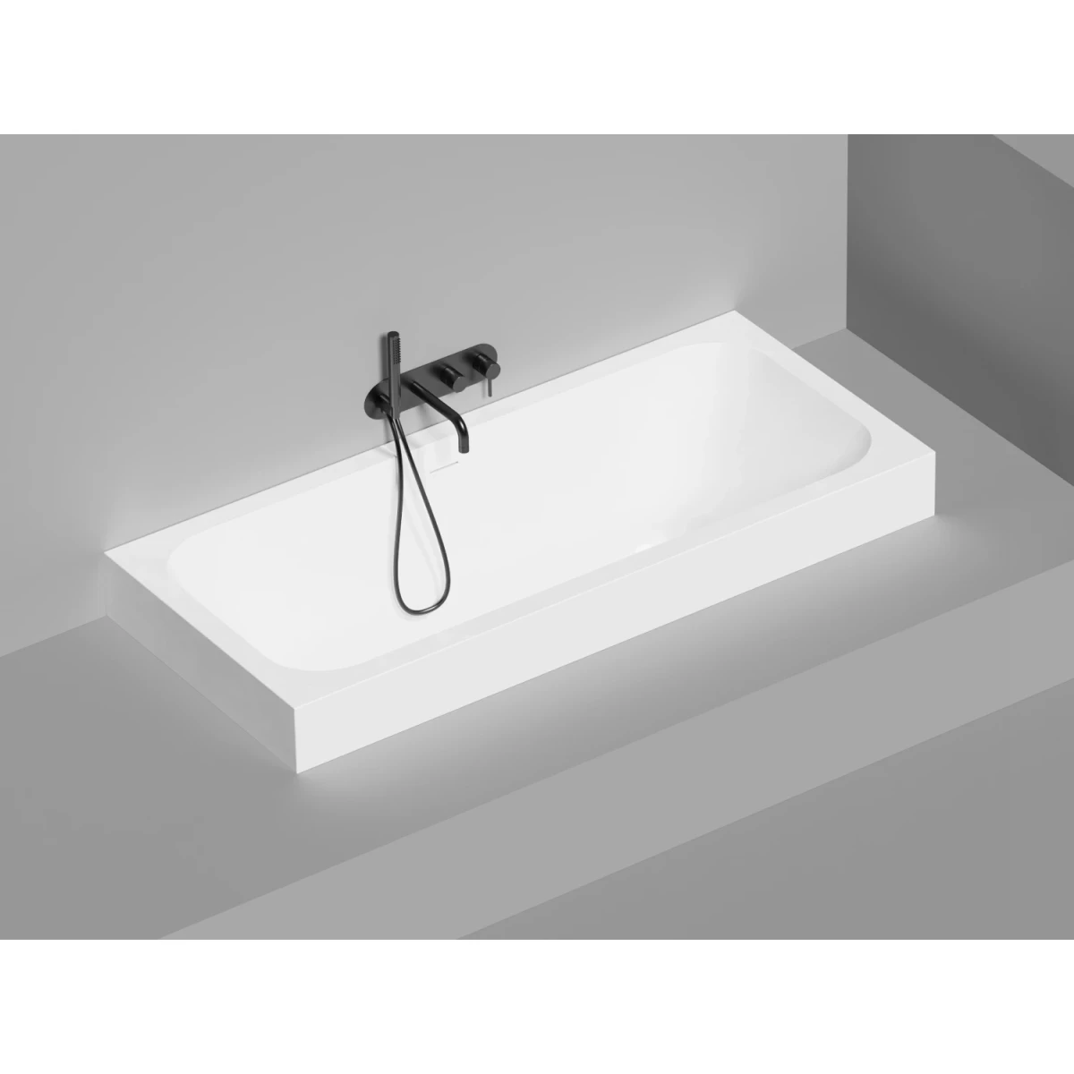 Ванна из литьевого мрамора Salini S-Sense Orlanda Axis Kit 103313G 170x75 см, белый глянец