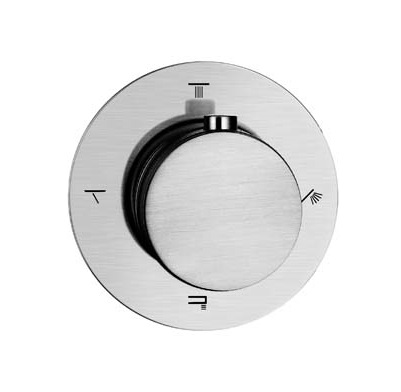 Смеситель для ванны и душа Boheme Uno 624/4-INOX, никель