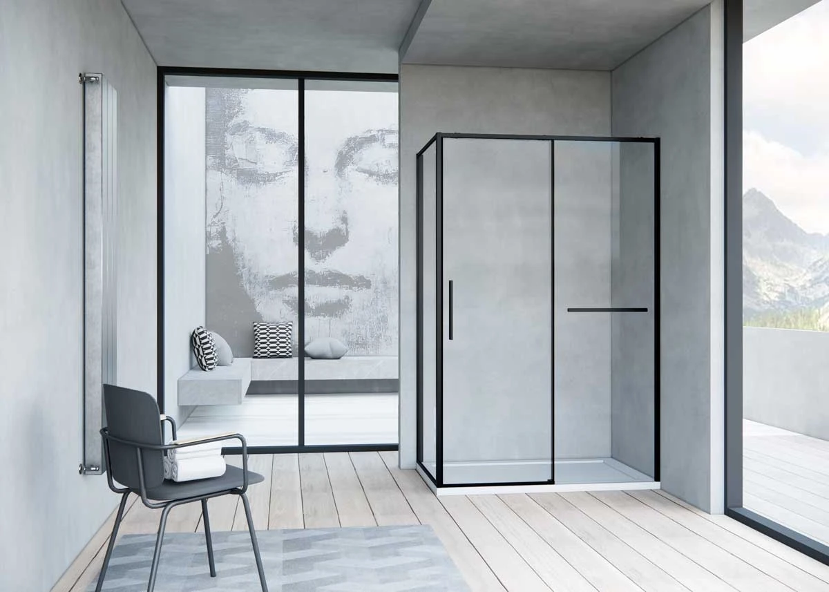 Душевой уголок Vincea Slim Soft VSR-1SS1010CLB прозрачное 100x100 см