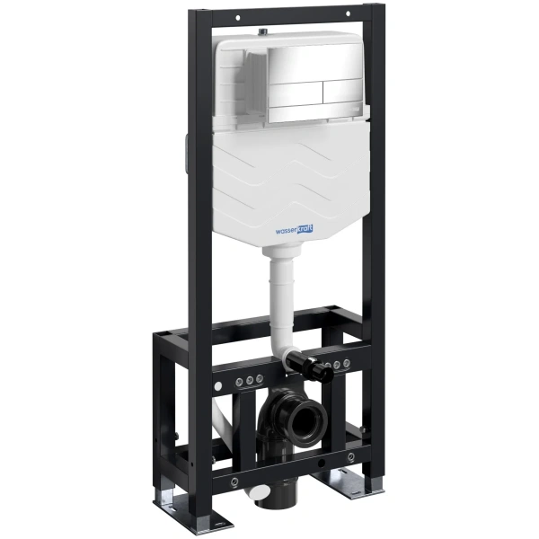 Инсталляция для унитаза WasserKRAFT Dill 61 61TLT.010.ME.CH04 с кнопкой смыва, хром