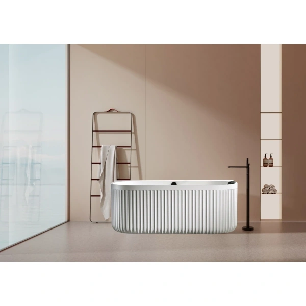 Ванна из литьевого мрамора AltroBagno Fabiana AltroBagnoFabiana090206White 170x80 см, отдельностоящая, белый