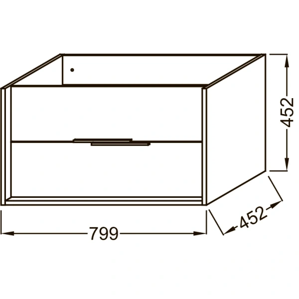 Тумба дуб Jacob Delafon Vivienne EB1507-E71-E71 79,9 см, серый