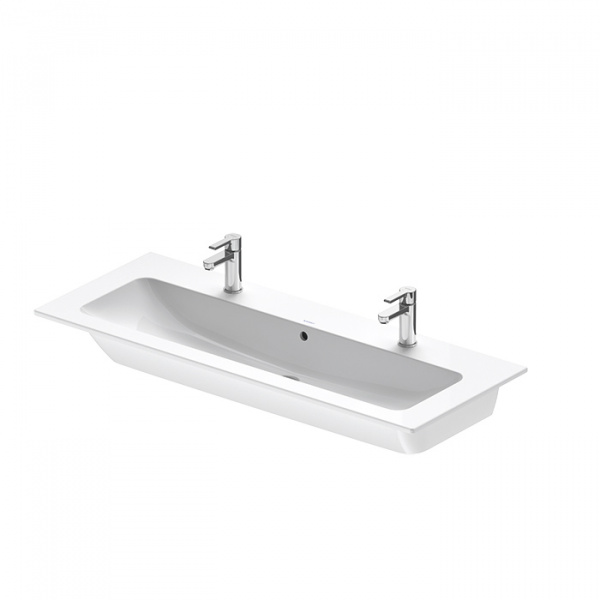 Раковина подвесная Duravit ME by Starck 2361120024 123x49 см, с площадкой, с 2 отв., белый