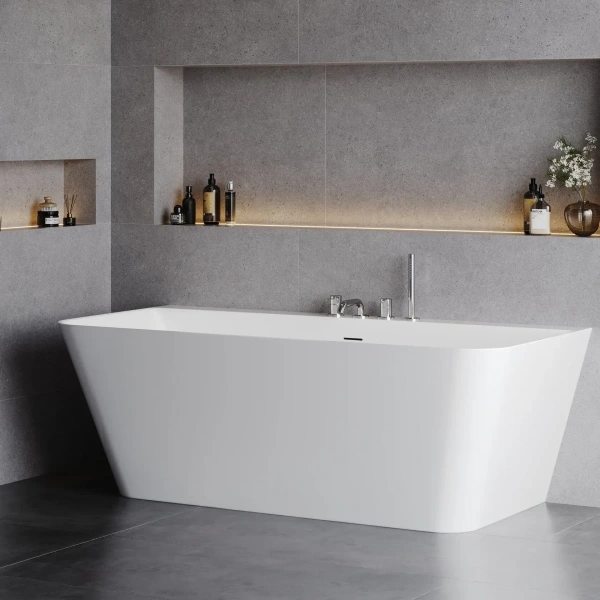 Смеситель на борт ванны Aquame Siena AQM6219CR с душевым гарнитуром, хром