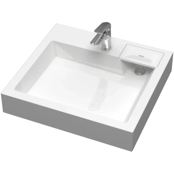 Раковина Reflexion Delta RX6055DE 60x55 см, над стиральной машиной, с кронштейнами, белый