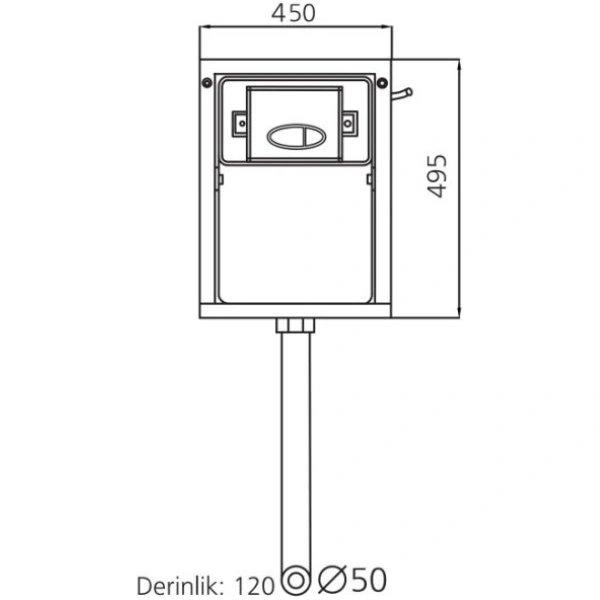Смывной бачок скрытого монтажа Santiline SL-05
