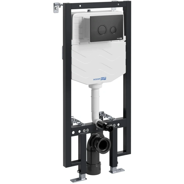 Инсталляция для унитаза WasserKRAFT Vils 56 56TLT.010.ME.MB01 с кнопкой смыва, черный матовый