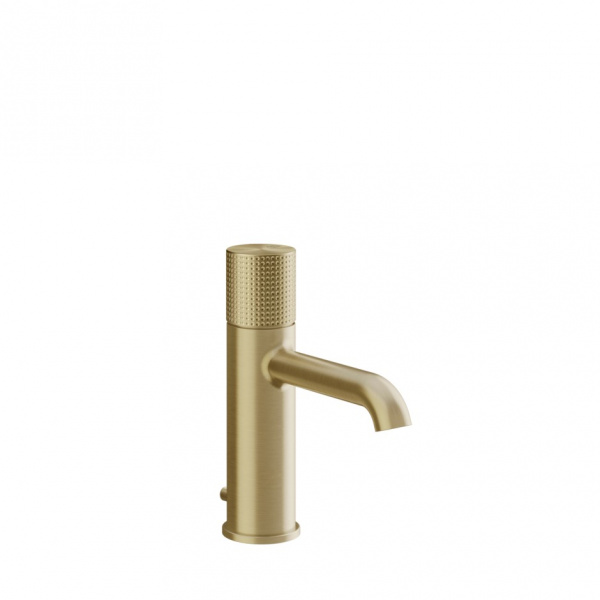 Смеситель для раковины Gessi Habito Cesello низкий, с донным клапаном 70401#727, латунь брашированная PVD
