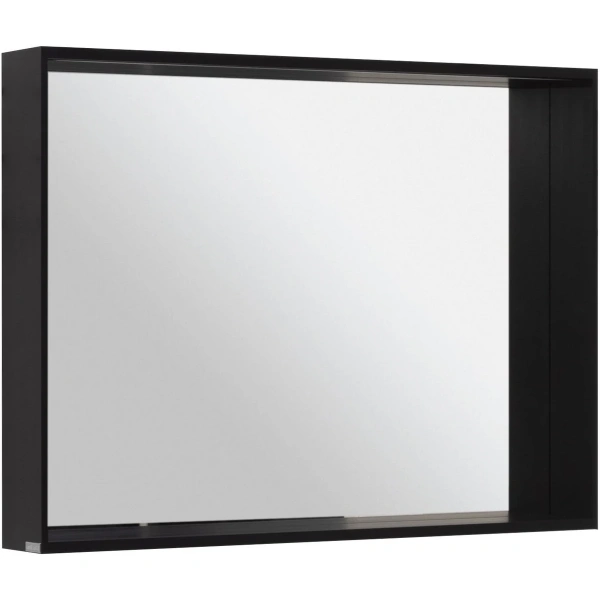 Зеркало Allen Brau Reality 1.32020.BB 100x75 см, с LED-подсветкой, сенсорным выключателем, черный матовый