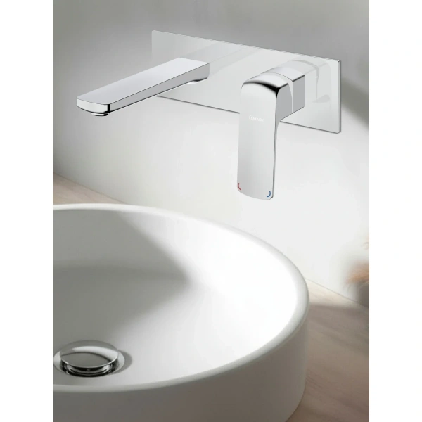 Смеситель для раковины скрытого монтажа Lemark Hosta LM12326C, без донного клапана, хром