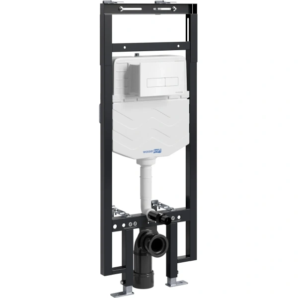 Инсталляция для унитаза WasserKRAFT Dinkel 58 58TLT.010.ME.WH03 с кнопкой смыва, белый