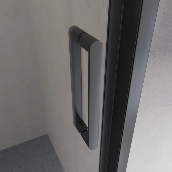 Душевая дверь BelBagno Luce LUCE-BF-1-120-C-NERO 120 см, профиль черный матовый, стекло прозрачное