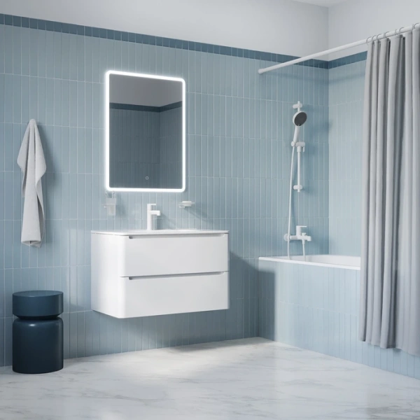 Смеситель для ванны Iddis Aiger AIGWT00i02WA, белый матовый
